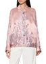 KATLIAX Reversible Satin Xiangyun Silk Baseball Jacket