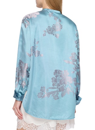 Back View - Click To Enlarge - KATLIAX - High Neck Floral Shirt
