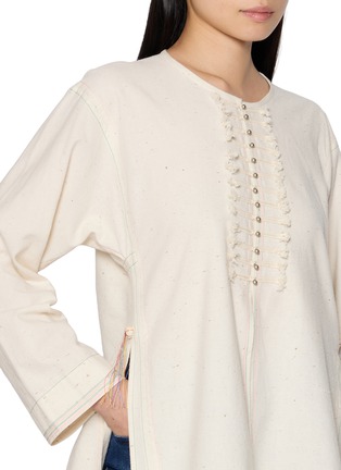  - KATLIAX - Button Front Tussah Silk Kapok Shirt