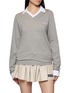 Main View - Click To Enlarge - MIU MIU - Contrast Collar Jersey Shirt