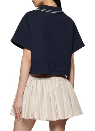 Back View - Click To Enlarge - MIU MIU - Open Collar Cropped Top