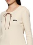  - MIU MIU - Bow Waffle Knit Long Sleeve T-Shirt