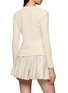 Back View - Click To Enlarge - MIU MIU - Bow Waffle Knit Long Sleeve T-Shirt