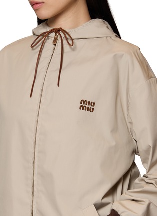  - MIU MIU - Single-Breasted Panama Cotton Caban Jacket