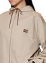  - MIU MIU - Single-Breasted Panama Cotton Caban Jacket