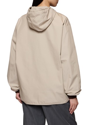 Back View - Click To Enlarge - MIU MIU - Single-Breasted Panama Cotton Caban Jacket