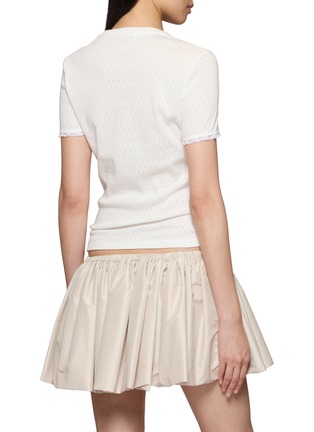 Back View - Click To Enlarge - MIU MIU - Pointelle T-Shirt