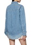 Back View - Click To Enlarge - MIU MIU - Logo Embroidered Chambray Shirt