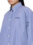  - MIU MIU - Logo Embroidered Striped Shirt