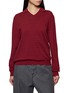 Main View - Click To Enlarge - MIU MIU - Striped Polo Sweater