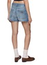 Back View - Click To Enlarge - MIU MIU - Raw Edge Denim Shorts