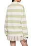 Back View - Click To Enlarge - MIU MIU - Striped Jersey Polo Shirt
