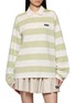 Main View - Click To Enlarge - MIU MIU - Striped Jersey Polo Shirt