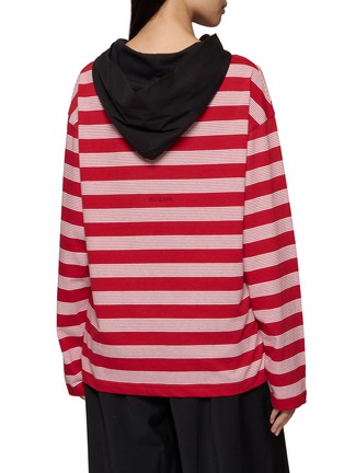 Back View - Click To Enlarge - WE11DONE - Logo Stripe Hoodie