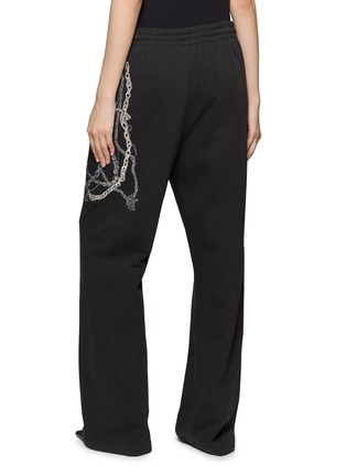 Back View - Click To Enlarge - WE11DONE - Chain Embroidered Sweatpants