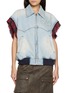 WE11DONE Sky Western Embroidered Denim Blouson Vest