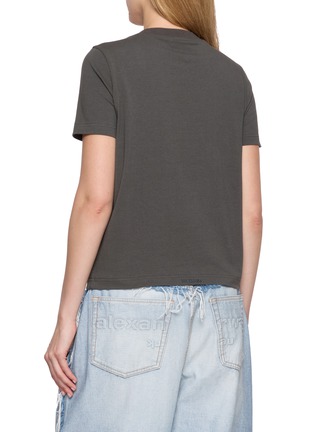 Back View - Click To Enlarge - WE11DONE - Chain Necklace Cotton T-shirt