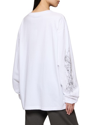Back View - Click To Enlarge - WE11DONE - Lace Pattern Printed Long Sleeve T-Shirt