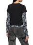 Back View - Click To Enlarge - WE11DONE - Layered Lace Printed T-Shirt