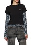 Main View - Click To Enlarge - WE11DONE - Layered Lace Printed T-Shirt