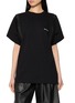 Main View - Click To Enlarge - WE11DONE - Hook and Eye Tape Detail T-Shirt
