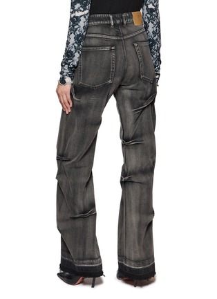 Back View - Click To Enlarge - WE11DONE - Pin Tuck Dark Wash Jeans