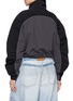 Back View - Click To Enlarge - WE11DONE - Shirred Sleeve Contrast Panel Jacket