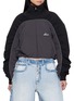 Main View - Click To Enlarge - WE11DONE - Shirred Sleeve Contrast Panel Jacket