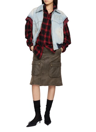 Figure View - Click To Enlarge - WE11DONE - Washed Cargo Skirt