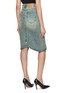 Back View - Click To Enlarge - WE11DONE - Tuck Detail Light Wash Denim Skirt