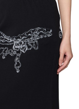 - WE11DONE - Chain Print Maxi Skirt