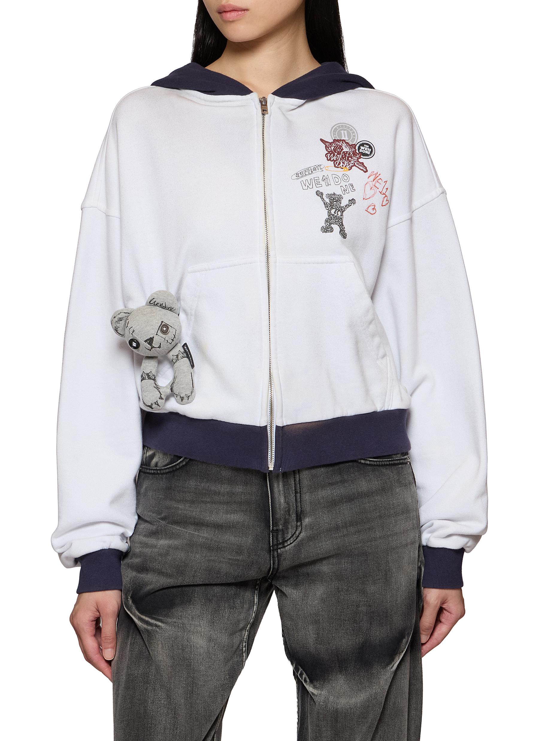 WE11DONE | Teddy Zip Up Hoodie | Women | Lane Crawford