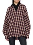 WE11DONE Layered Plaid Shirt Hoodie
