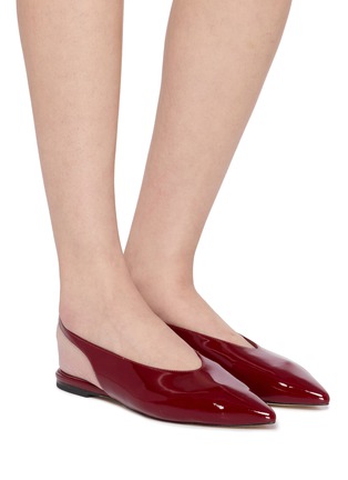 Figure View - Click To Enlarge - PEDDER RED - Maya Slingback Leather Flats