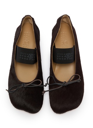 Detail View - Click To Enlarge - MM6 MAISON MARGIELA - Pony Hair Mary Jane Ballet Flats