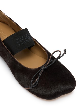 Detail View - Click To Enlarge - MM6 MAISON MARGIELA - Pony Hair Mary Jane Ballet Flats