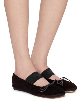 Figure View - Click To Enlarge - MM6 MAISON MARGIELA - Pony Hair Mary Jane Ballet Flats