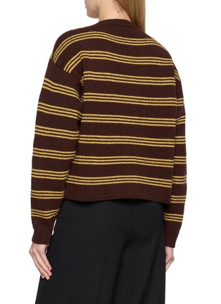 Back View - Click To Enlarge - MIU MIU - Striped Knit Cardigan