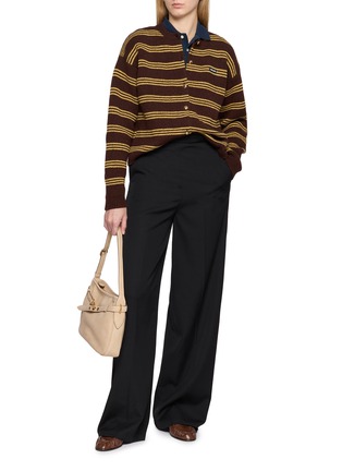 Figure View - Click To Enlarge - MIU MIU - Striped Knit Cardigan