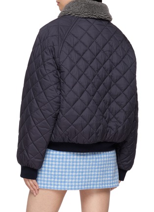 Back View - Click To Enlarge - MIU MIU - Shearling Collar Quilted Down Jacket