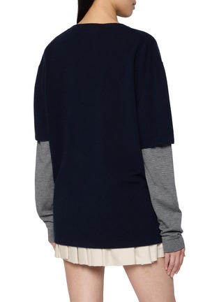 Back View - Click To Enlarge - MIU MIU - Layered Long Sleeve T-Shirt
