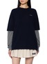 Main View - Click To Enlarge - MIU MIU - Layered Long Sleeve T-Shirt