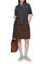 Figure View - Click To Enlarge - MIU MIU - Contrast Collar Striped Poplin Shirt