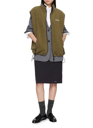 Figure View - Click To Enlarge - MIU MIU - Zip Up Fleece Jacket