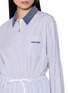  - MIU MIU - Striped Zip Up Shirt Dress