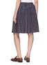 Back View - Click To Enlarge - MIU MIU - Tartan Skirt