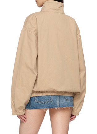 Back View - Click To Enlarge - MIU MIU - Funnel Neck Zip Pocket Jacket