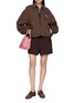 Figure View - Click To Enlarge - MIU MIU - Washed Gabardine Cotton Blouson Jacket