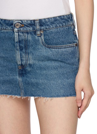  - MIU MIU - Raw Hem Denim Mini Skirt