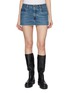 MIU MIU Raw Hem Denim Mini Skirt
